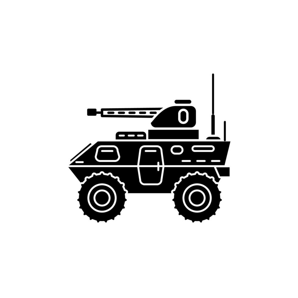 Armored vehicle icon vector template