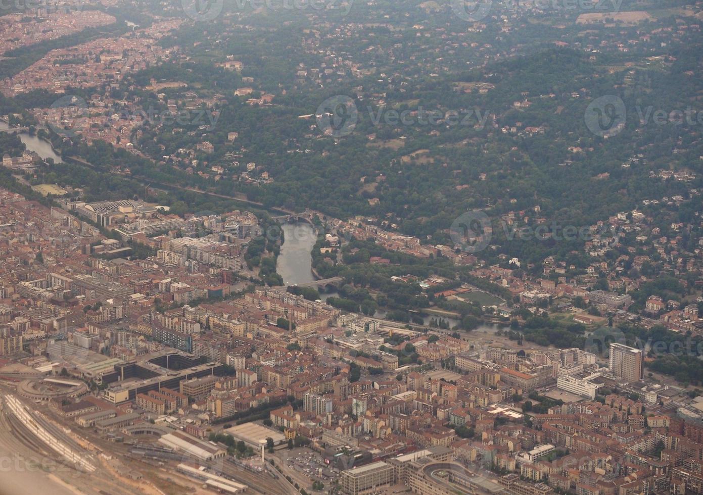 vista aerea de turin foto