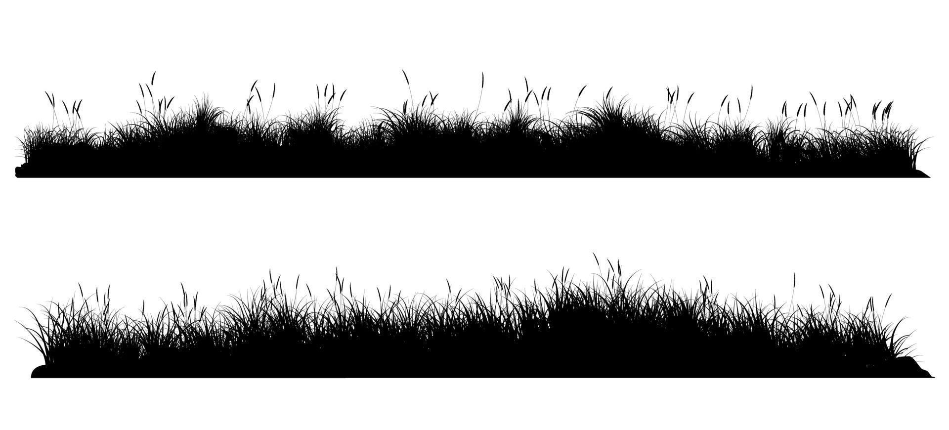 meadow silhouette. grassland vector