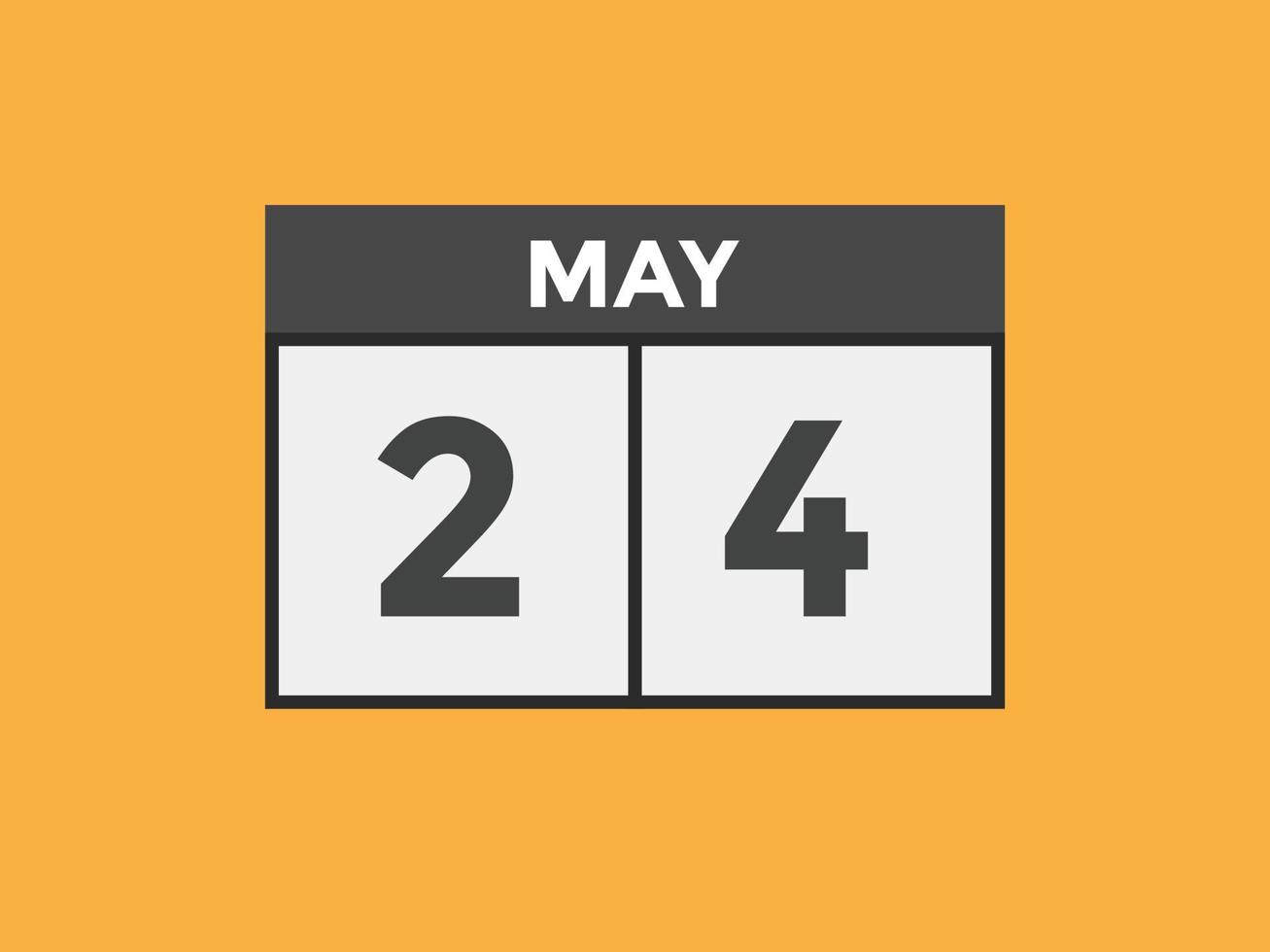 may 24 calendar reminder. 24th may daily calendar icon template