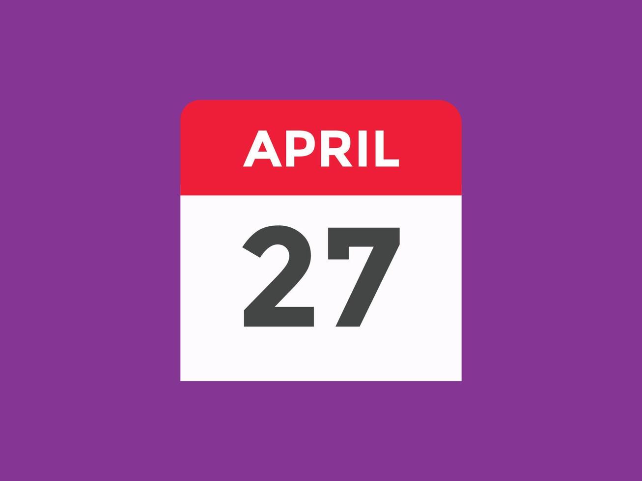 april 27 calendar reminder 27th april daily calendar icon template april 27 calendar reminder 27th april daily calendar icon template