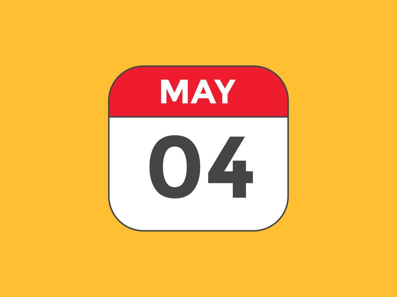 may 4 calendar reminder. 4th may daily calendar icon template ...