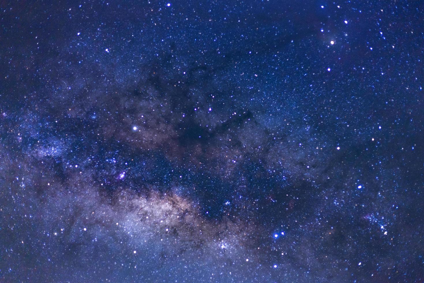 Close up of Milky way galaxy with stars and space dust in the universe photo