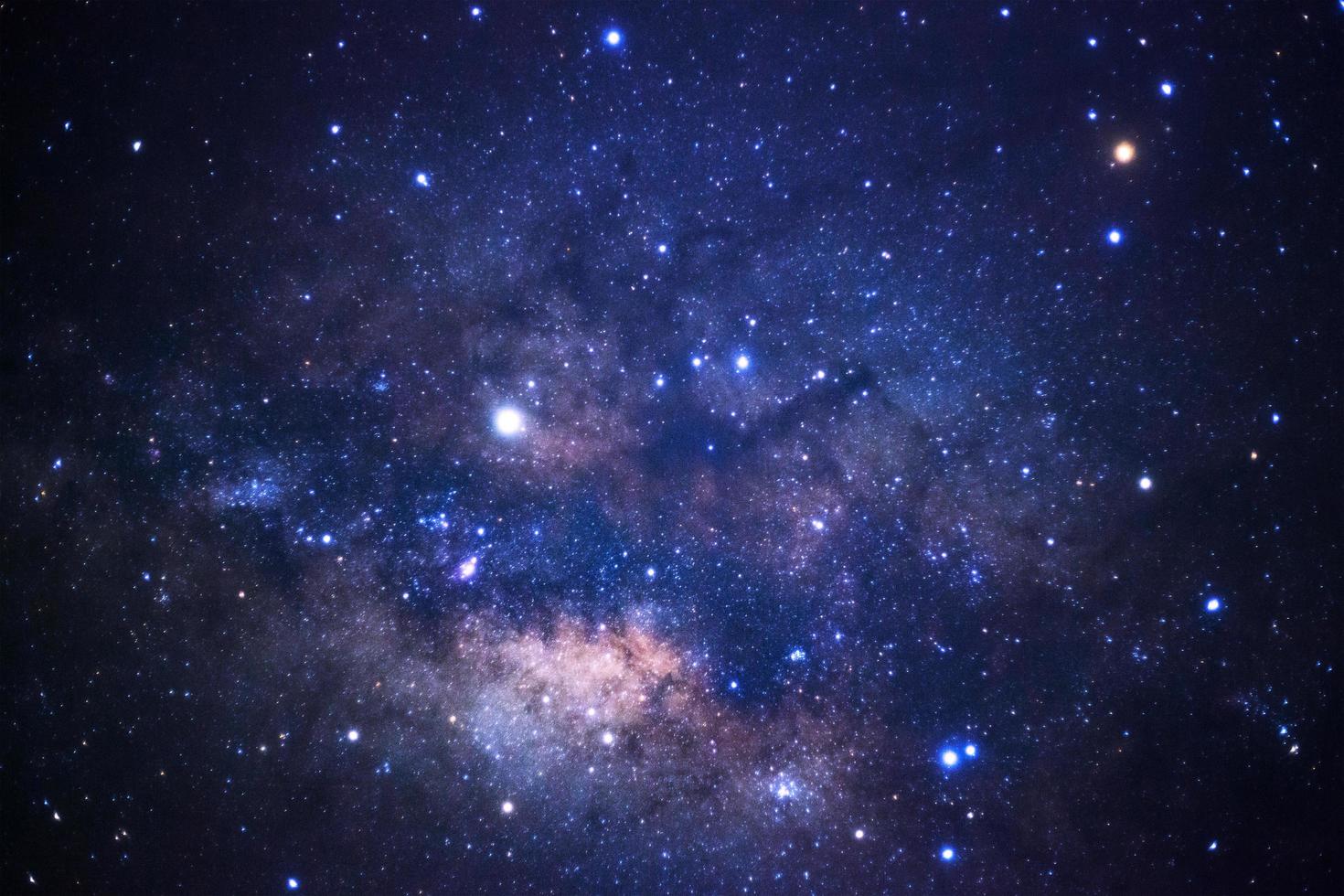 Close up of Milky way galaxy with stars and space dust in the universe photo