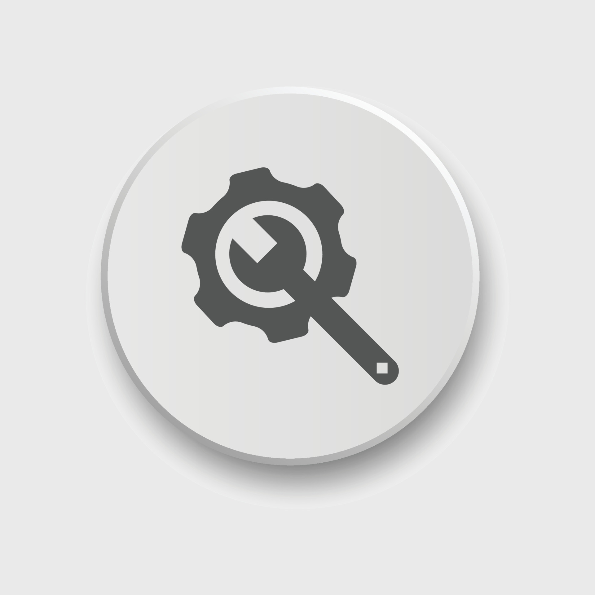 Gear and Wrench icon set Vector illustration. Service Tools icon pack