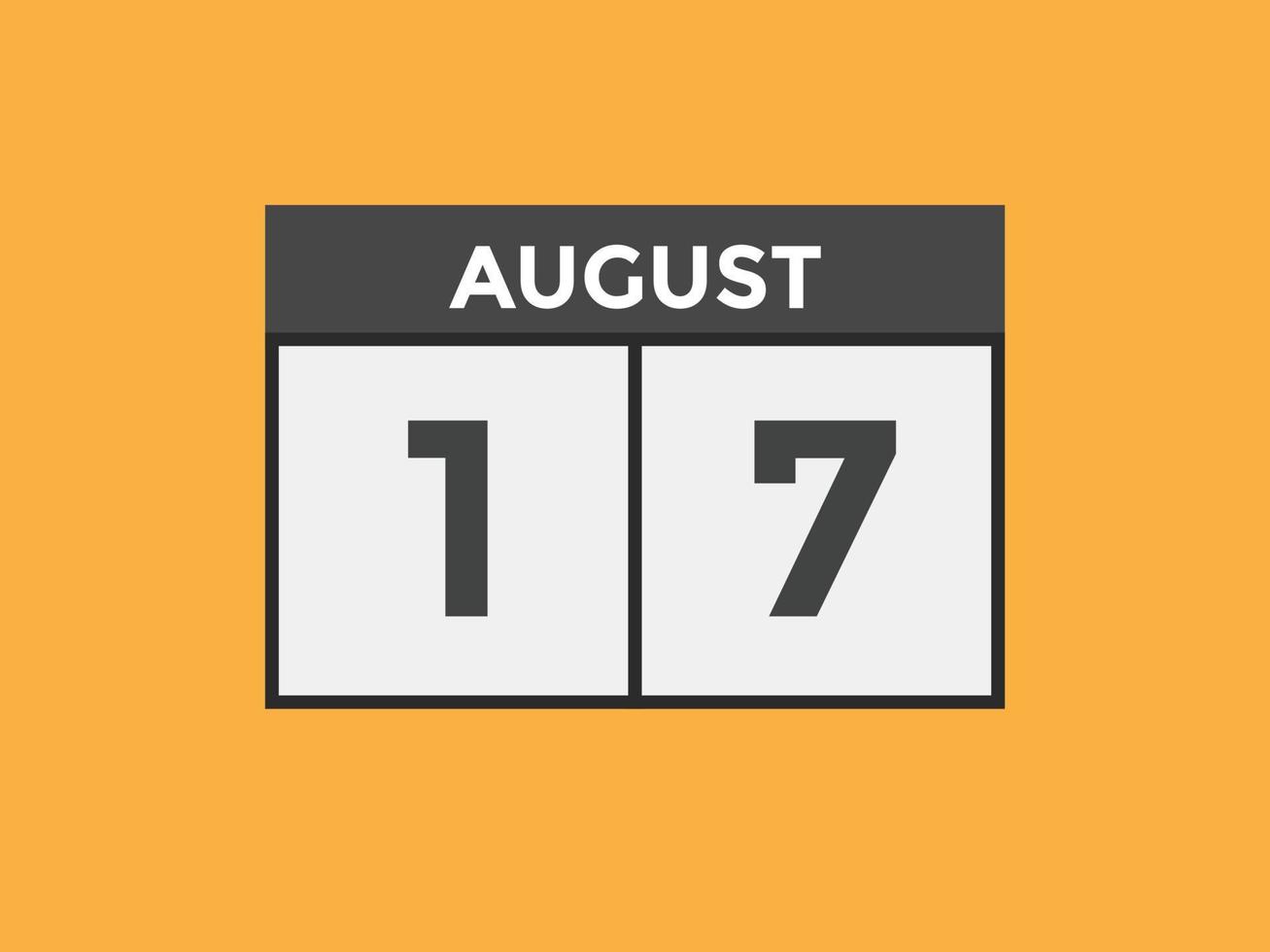 august 17 calendar reminder 17th august daily calendar icon template august 17 calendar reminder 17th august daily calendar icon template