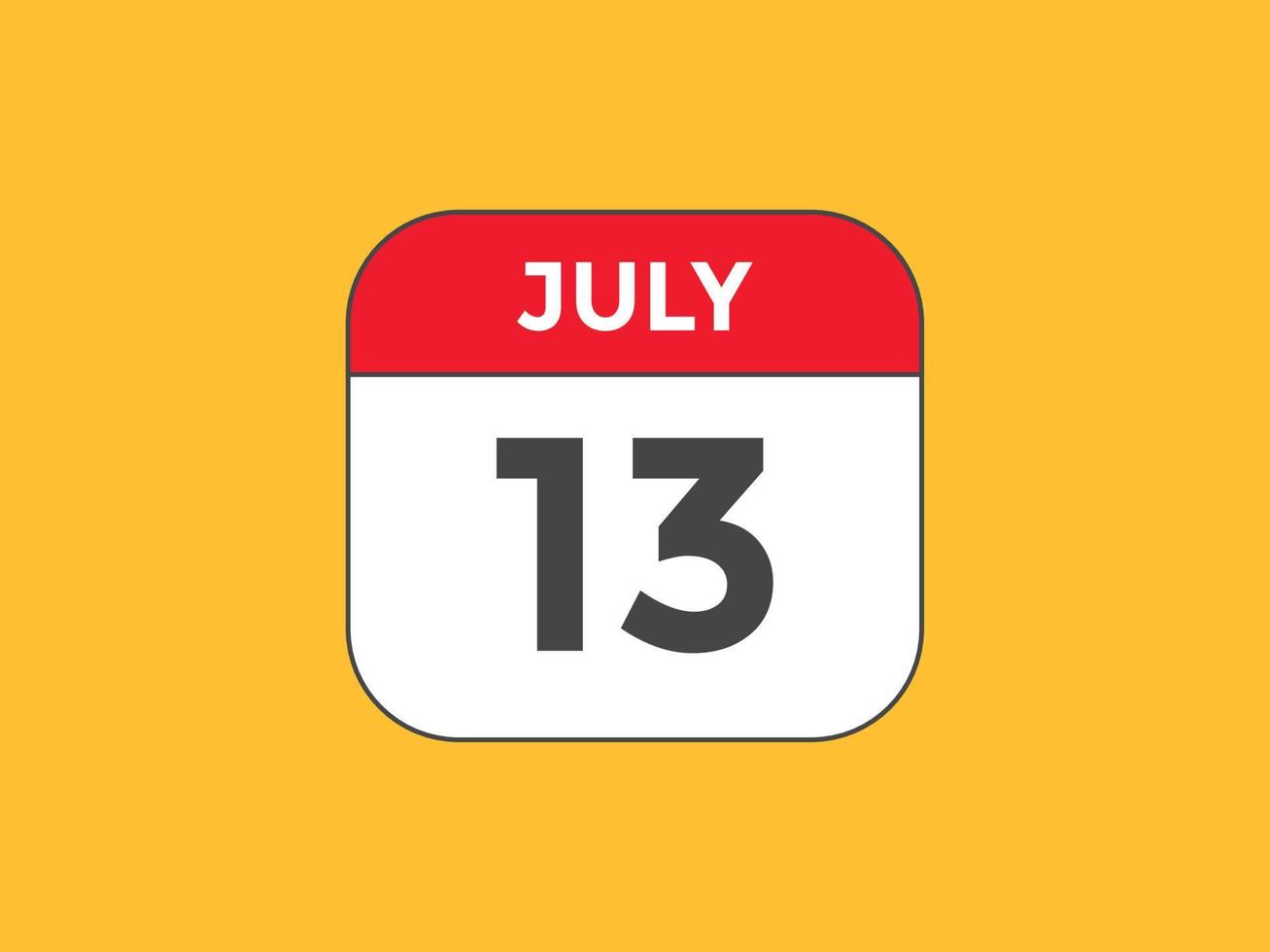 july 12 calendar reminder. 12th july daily calendar icon template. Calendar 12th july icon Design template. Vector illustration