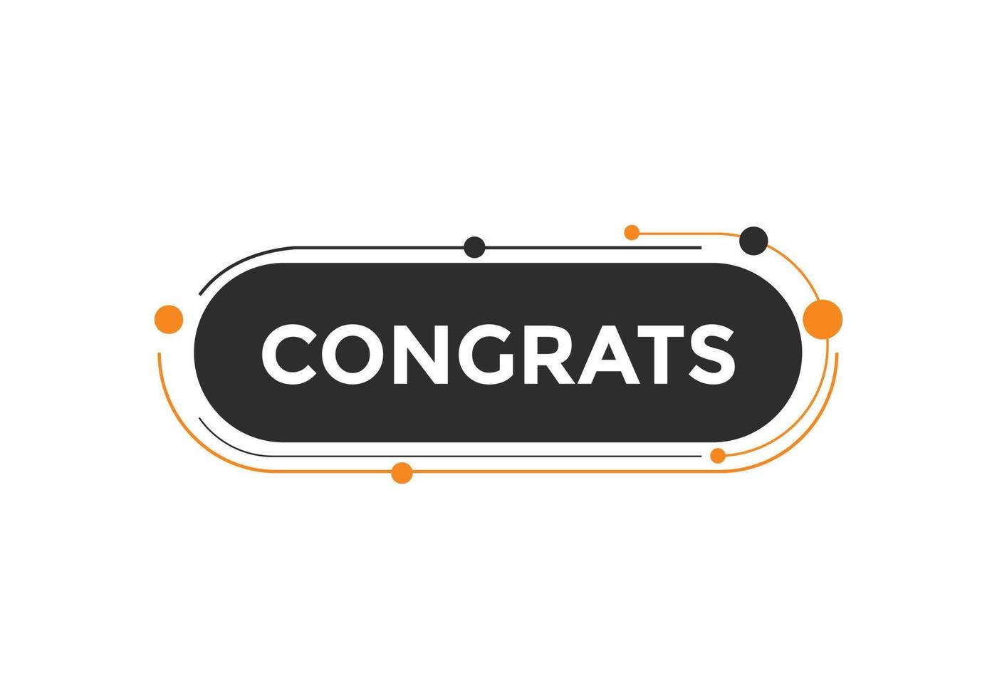 congrats text button. speech bubble. congrats Colorful web banner. vector illustration