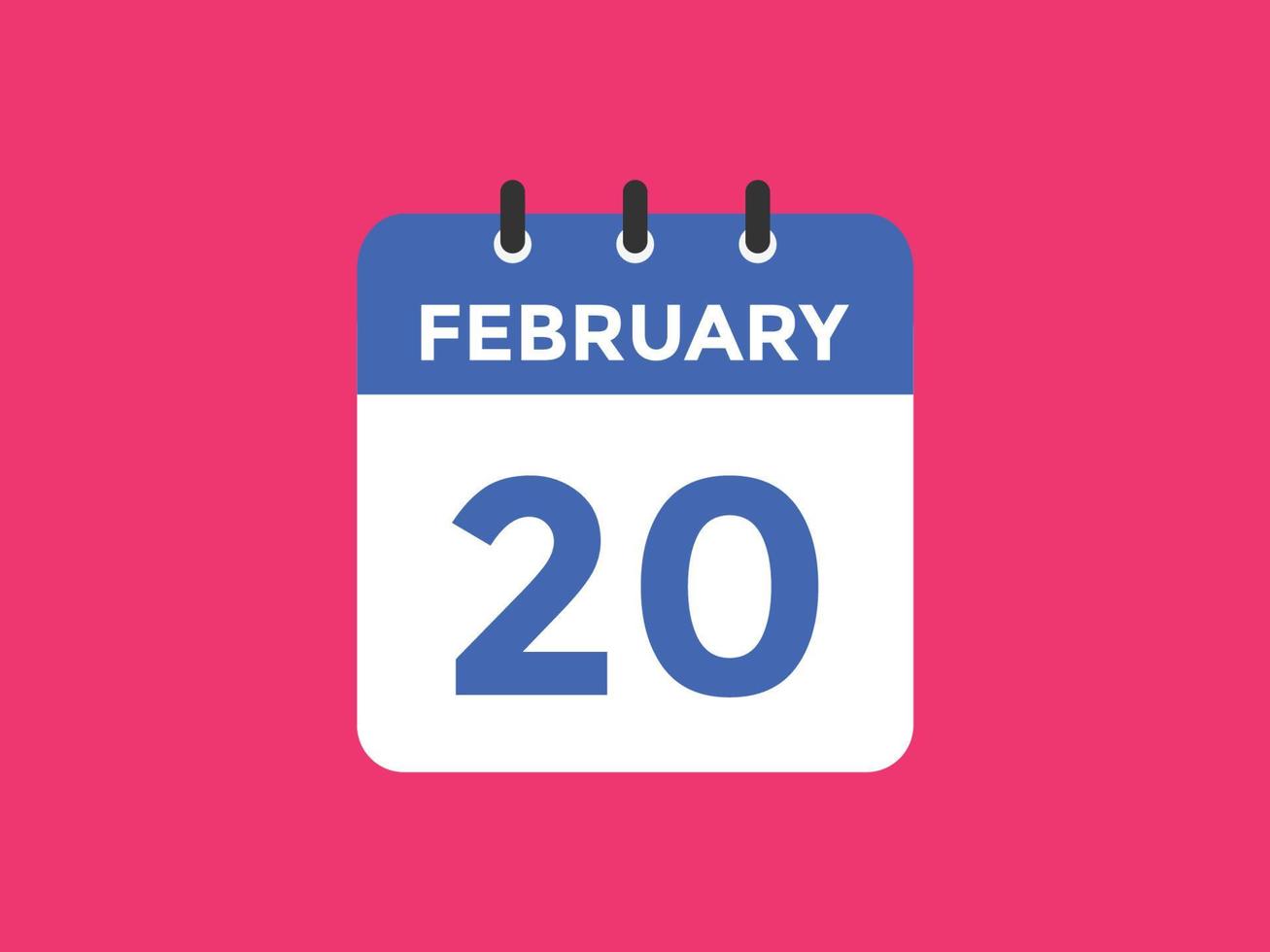 february 20 calendar reminder 20th february daily calendar icon february 20 calendar reminder 20th february daily calendar icon