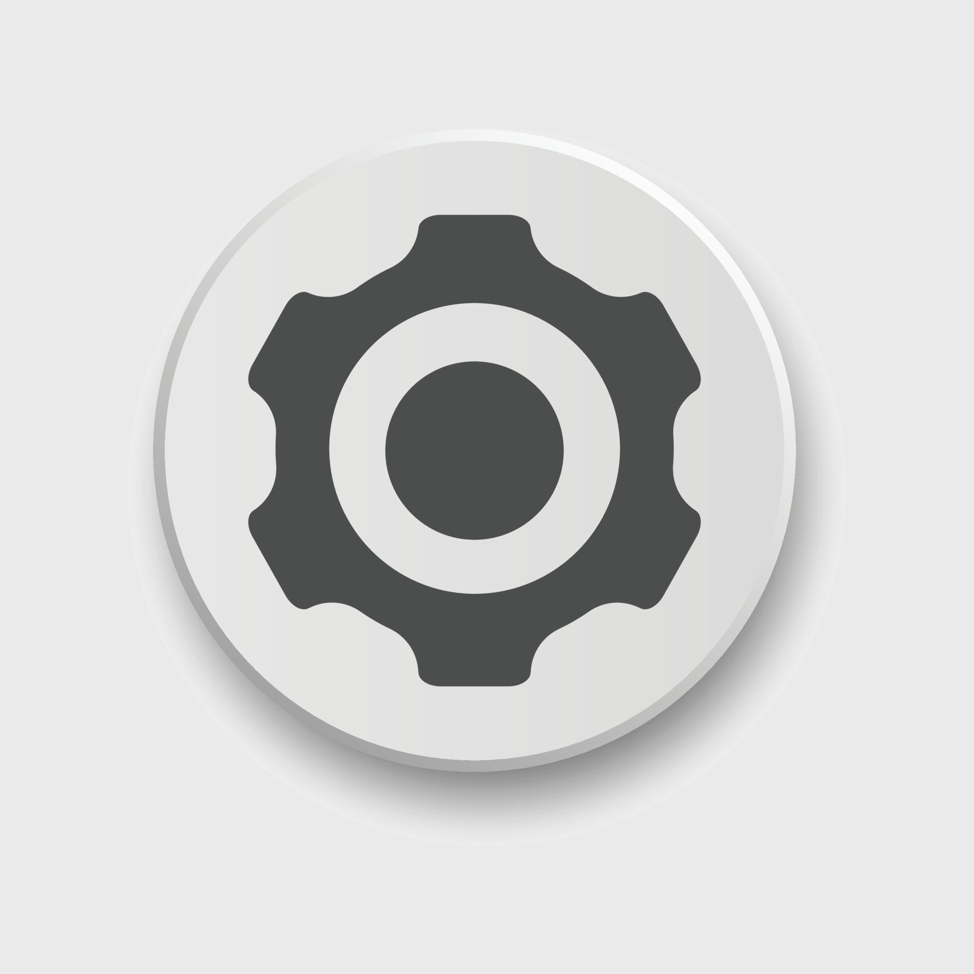 Setting icon for apps or web interface with button. Set of settings, Gear, Cog icon vector with