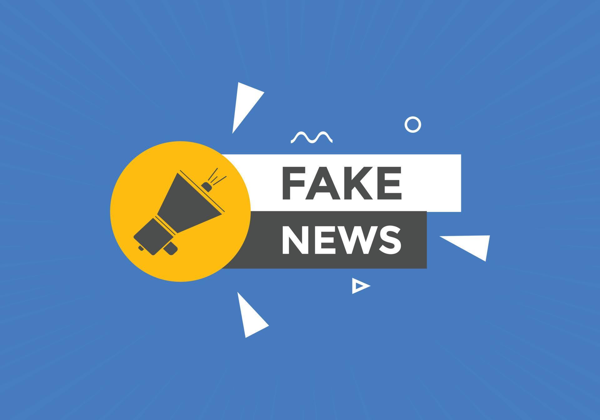 Fake news button. Fake news Colorful label sign template. speech bubble ...