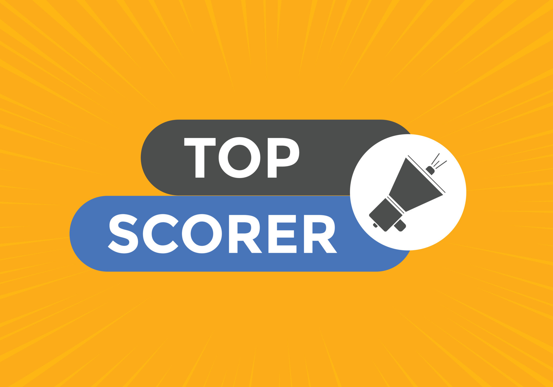 top scorer text button. speech bubble. top scorer Colorful web banner