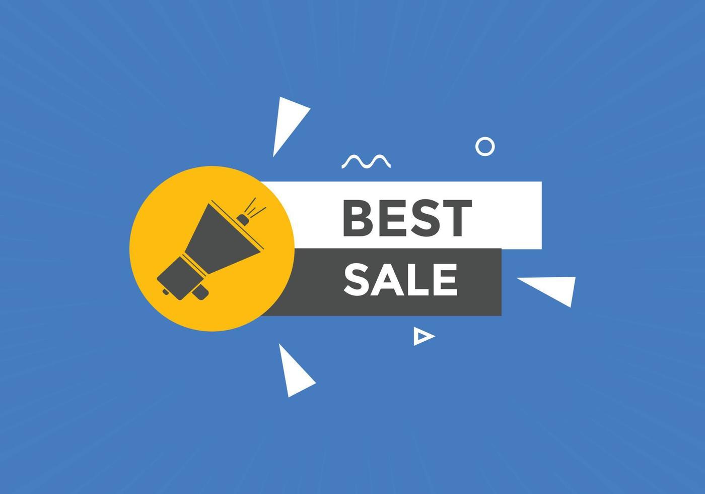 Best sale text button. speech bubble. Best sale  Colorful web banner vector