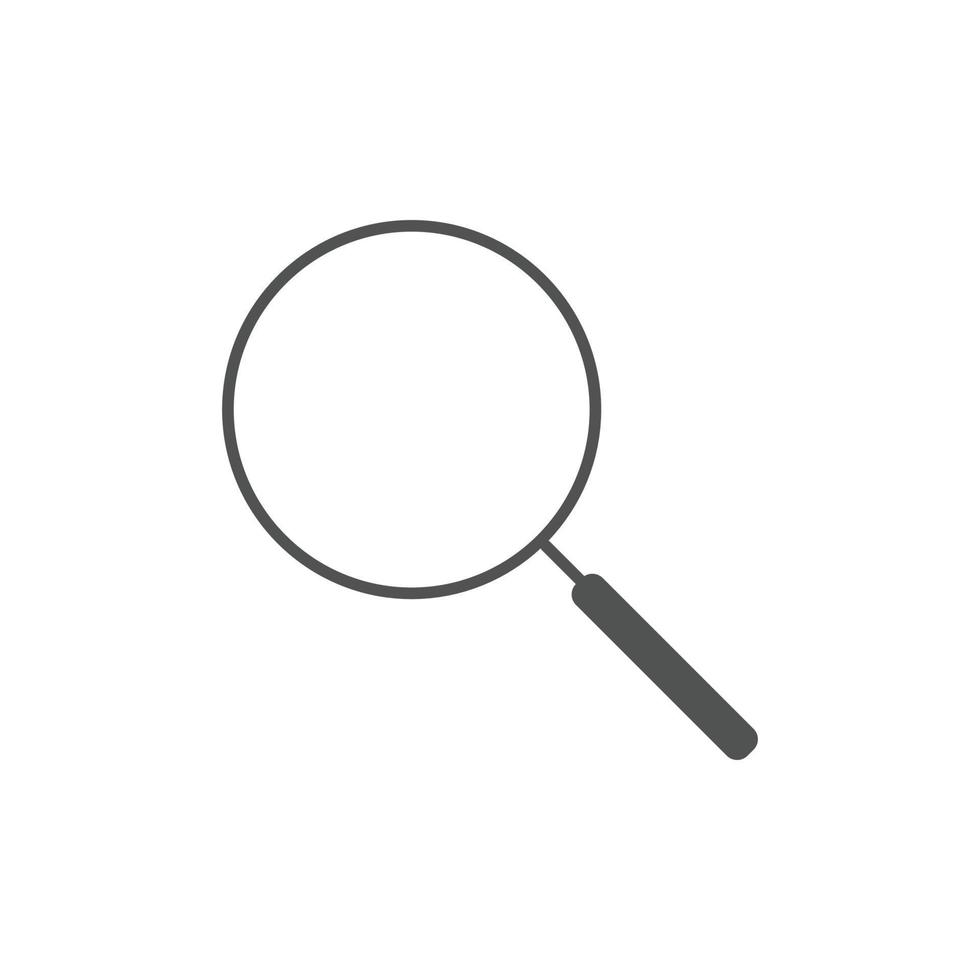 Magnifying glass or Search icon. Magnifier glass sign vector