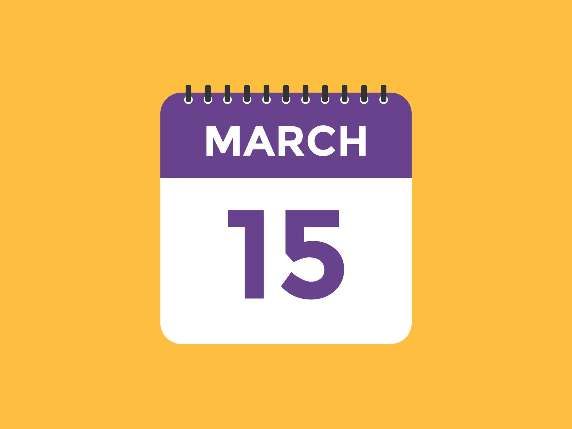 march 15 calendar reminder. 15th march daily calendar icon template
