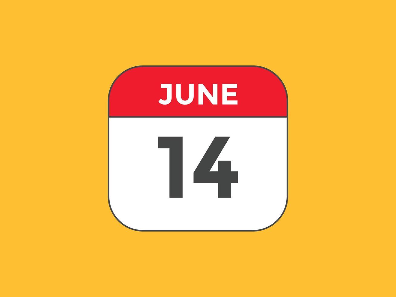 June 14 Calendar Reminder 14th June Daily Calendar Icon Template june-14-calendar-reminder-14th-june-daily-calendar-icon-template