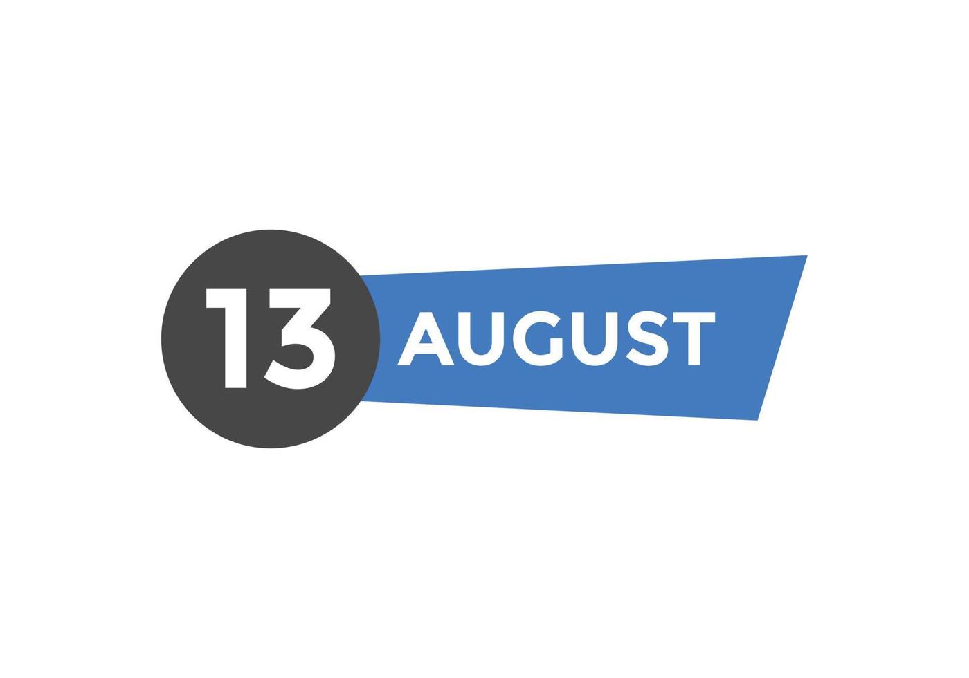 august 13 calendar reminder 13th august daily calendar icon template august 13 calendar reminder 13th august daily calendar icon template