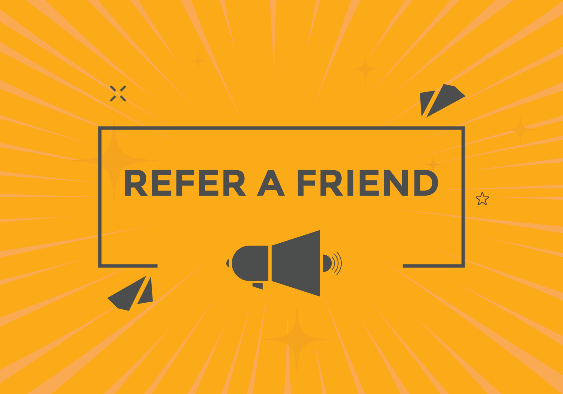 Refer a friend button Refer a friend speech bubble Refer a friend