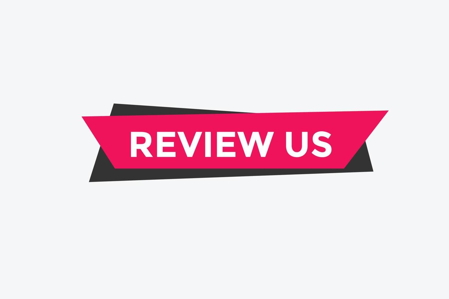 Review us Start now button. Review us User rating social banner promotion. Review Us text social media template vector