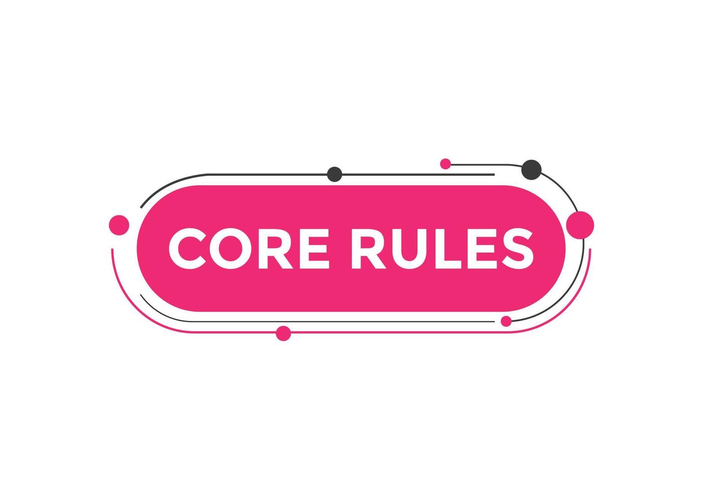 botón de texto de reglas básicas. burbuja de habla de reglas básicas. reglas básicas texto plantilla web ilustración vectorial vector