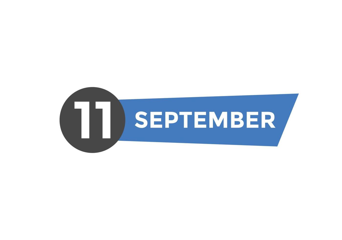 september 11 calendar reminder. 11th september daily calendar icon template. Calendar 11th september icon Design template. Vector illustration