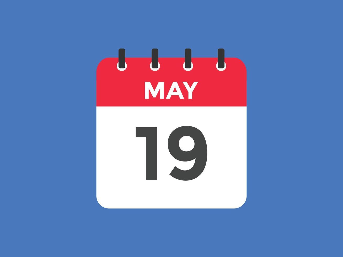 may 19 calendar reminder. 19th may daily calendar icon template ...