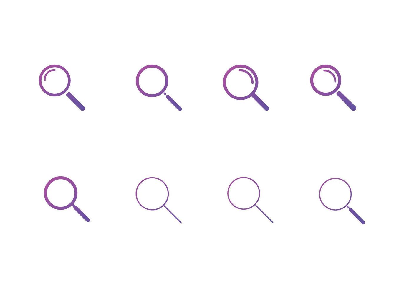Set of search icons. vector