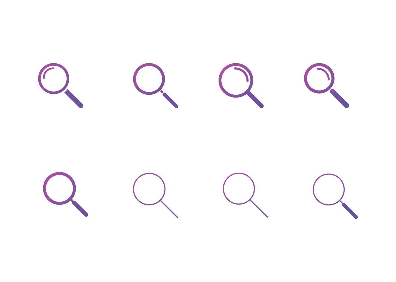 Set of search icons. vector