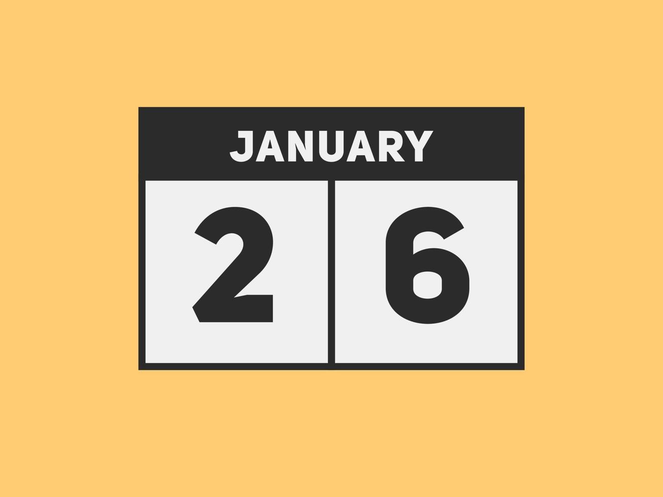 january 26 calendar reminder. 26th january daily calendar icon template. Calendar 26th january icon Design template. Vector illustration 11054248 Vector Art at Vecteezy