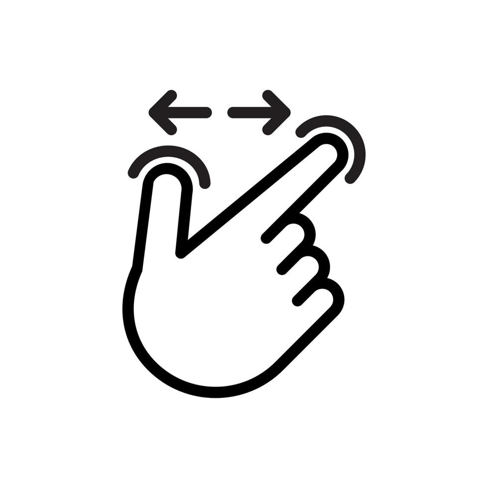 Two fingers pinch gesture to zoom on screen interface. 11054565 Vector
