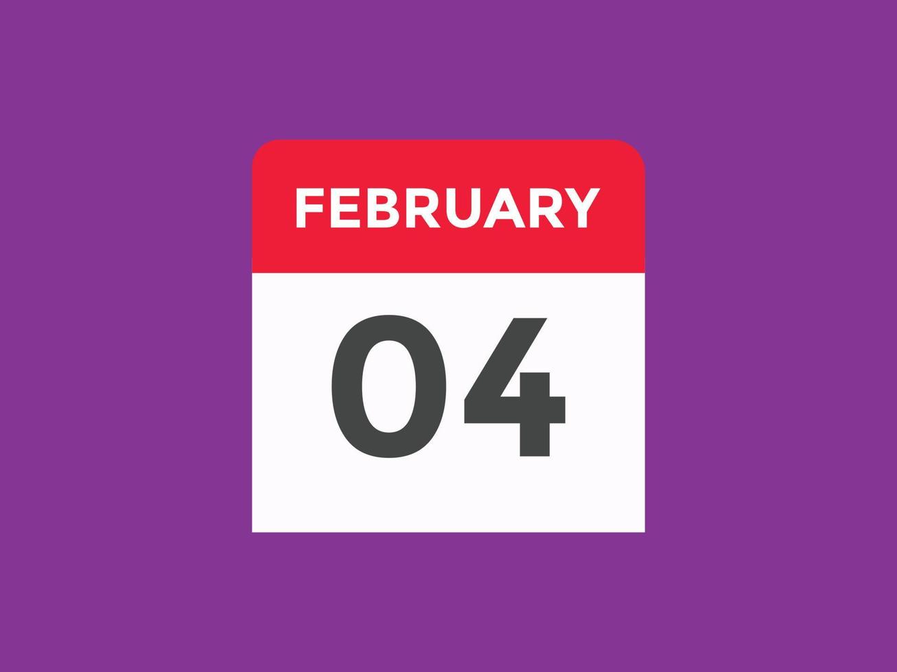 february 4 calendar reminder 4th february daily calendar icon template february 4 calendar reminder 4th february daily calendar icon template