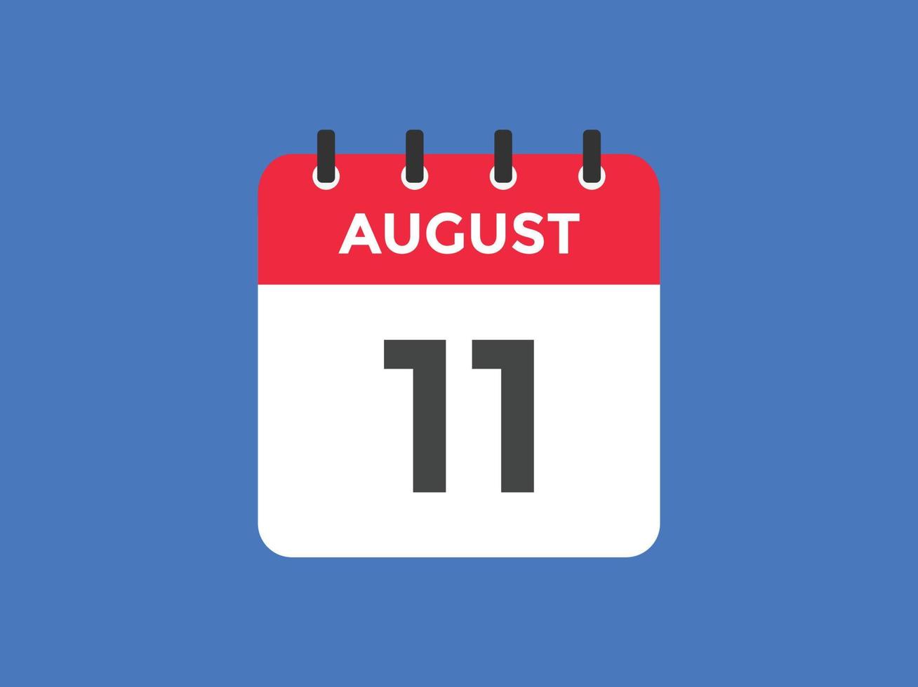 august 11 calendar reminder. 11th august daily calendar icon template. Calendar 11th august icon Design template. Vector illustration 11054723 Vector Art at Vecteezy