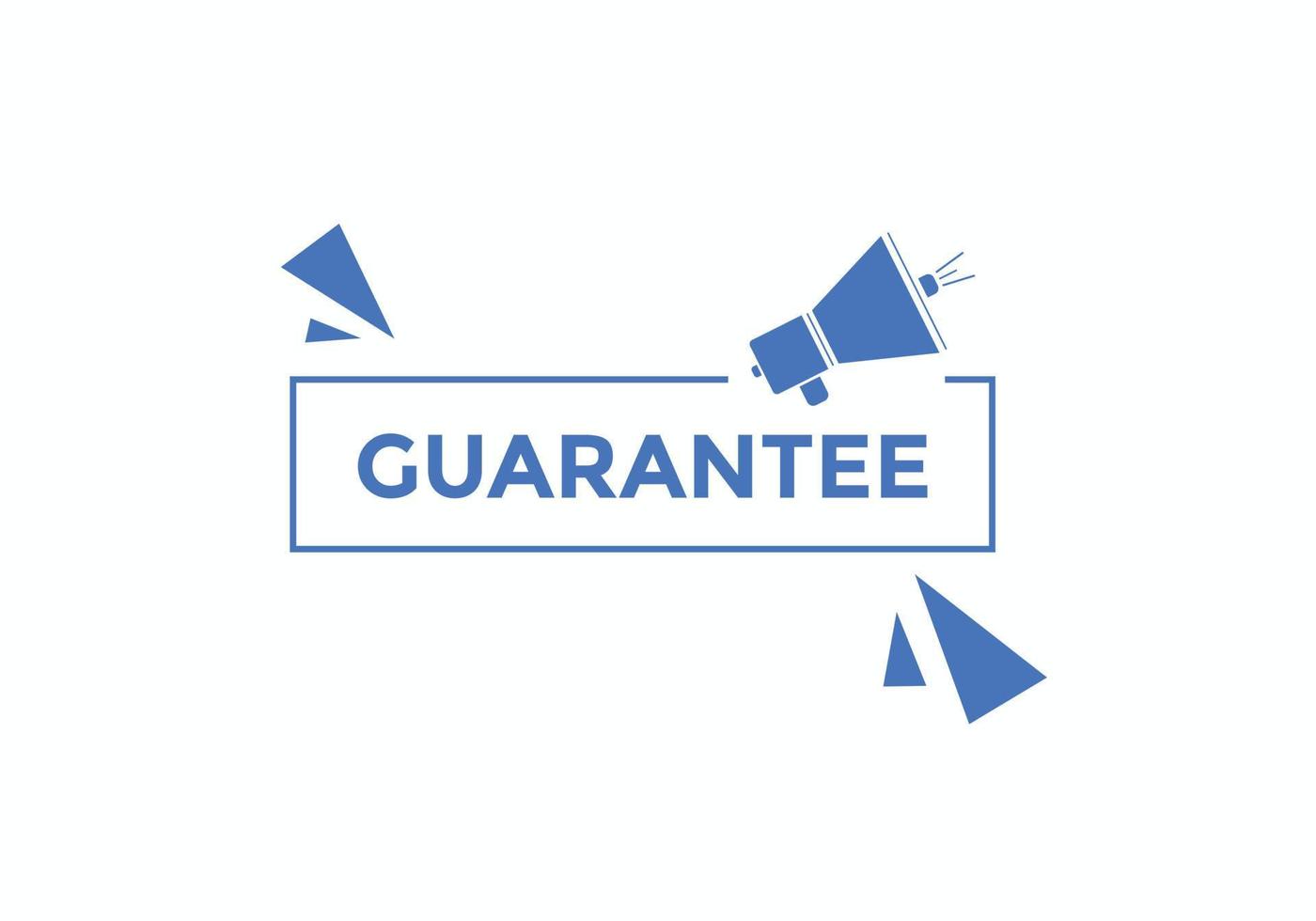 guarantee button. speech bubble. guarantee Colorful web banner. vector illustration. guarantee label sign template