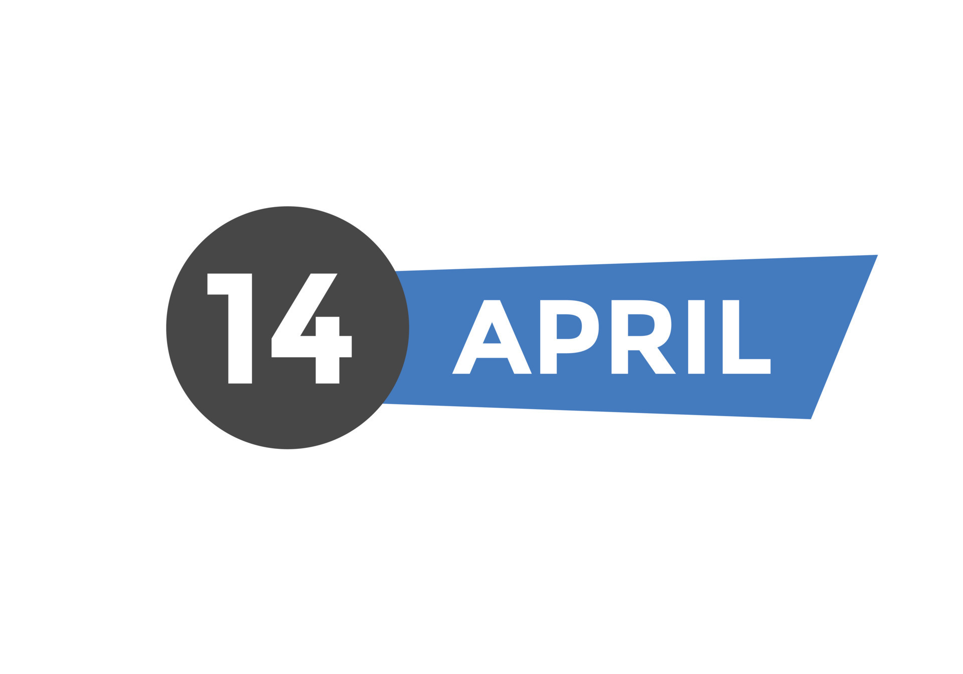 april 14 calendar reminder. 14th april daily calendar icon template
