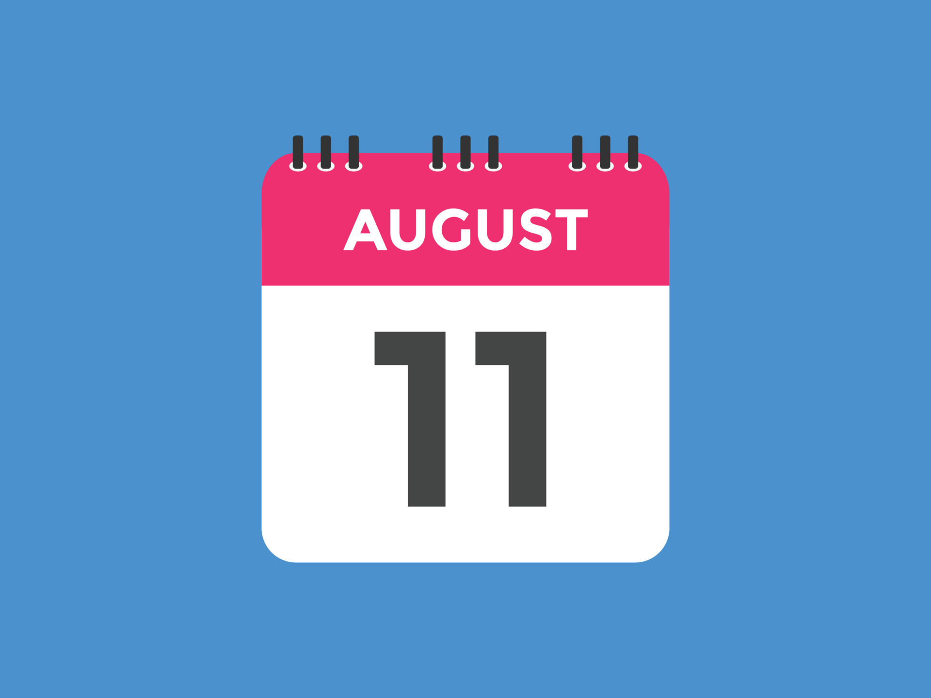 august 11 calendar reminder. 11th august daily calendar icon template 