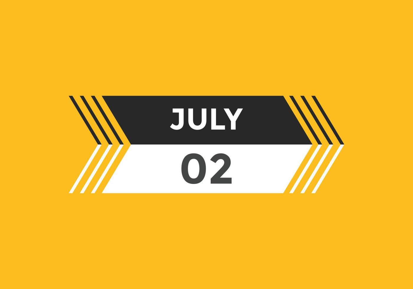july 2 calendar reminder 2nd july daily calendar icon template july 2 calendar reminder 2nd july daily calendar icon template