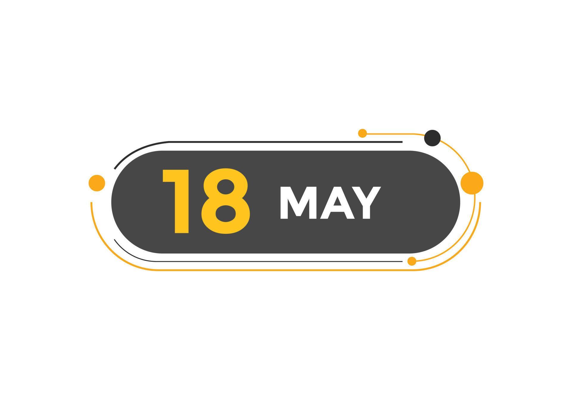 May 18 Calendar Reminder 18th May Daily Calendar Icon Template may-18-calendar-reminder-18th-may-daily-calendar-icon-template