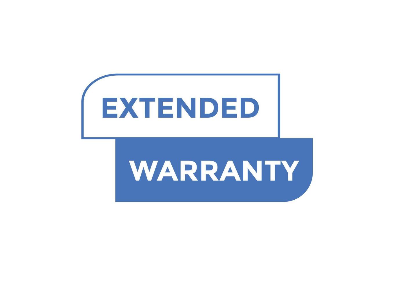 Extended warranty text button. speech bubble. Extended warranty Colorful web banner. vector illustration