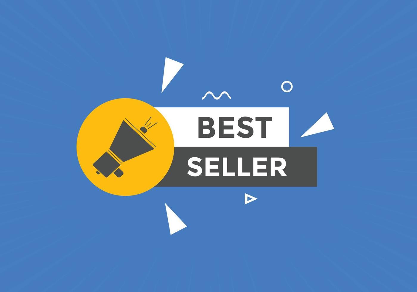 Best seller text button. speech bubble. Best seller Colorful web banner template. vector illustration
