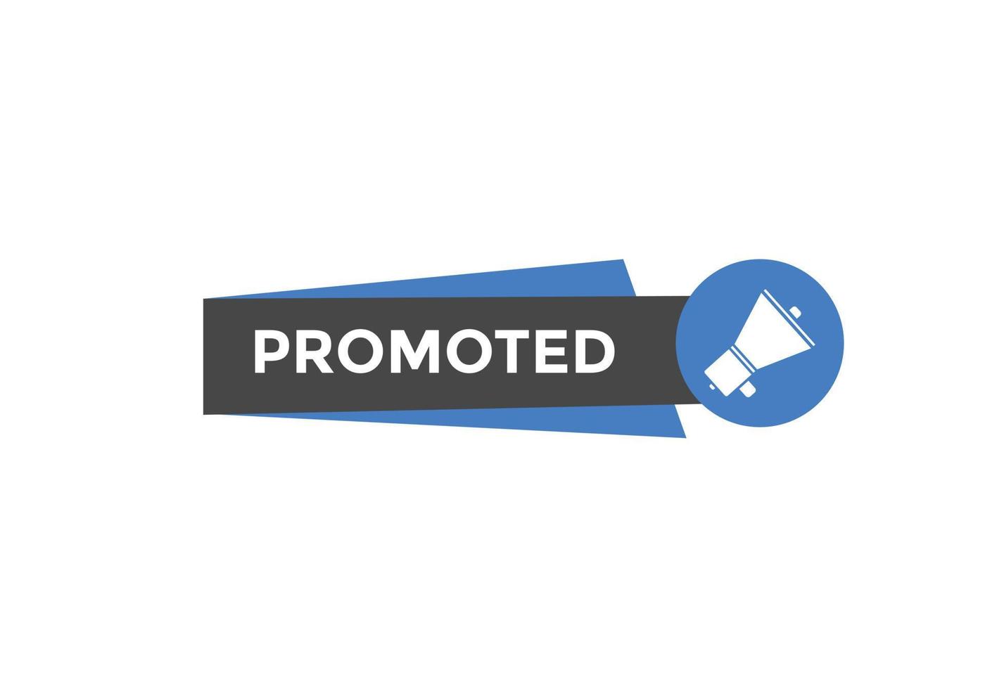 promoted button. speech bubble. label sign template promoted Colorful web banner vector