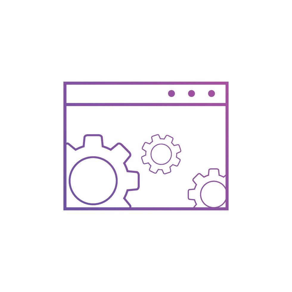 website optimization icons. website page development symbol line icon. Concept for SEO and web design vector