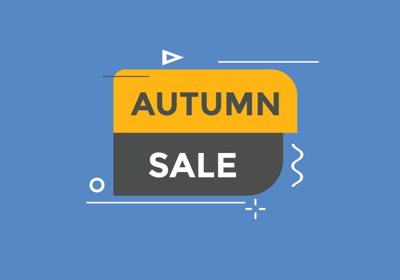 Autumn sale text button. speech bubble. Autumn sale Colorful web banner. vector illustration. Autumn sale label sign template