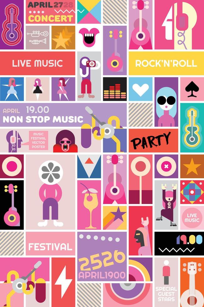 Rock Concert Poster Template vector
