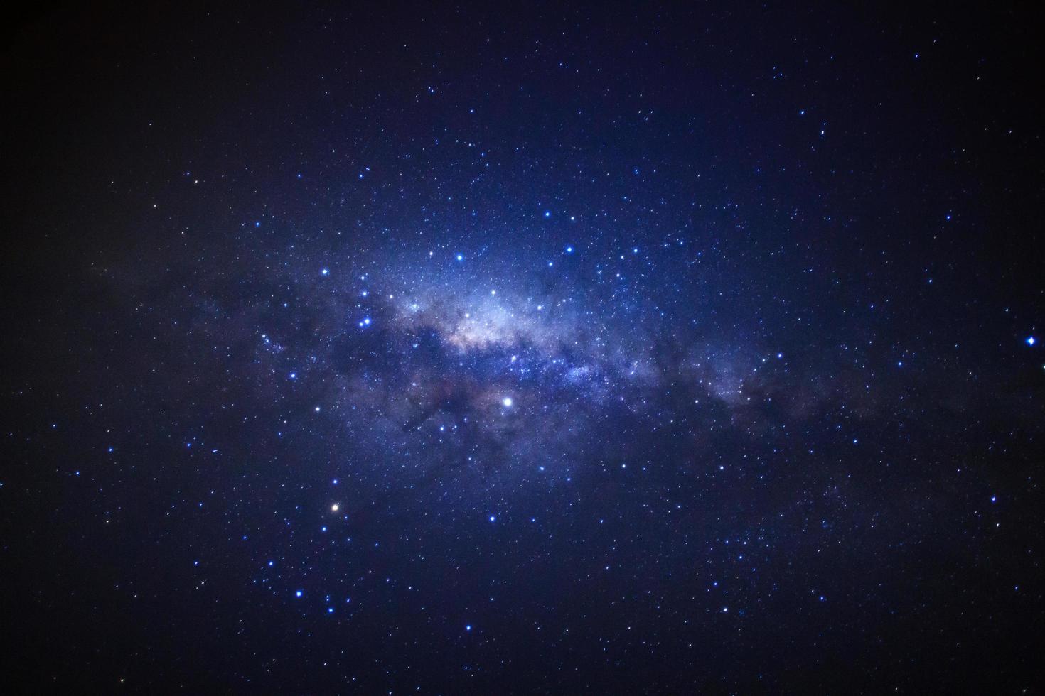 Milky way galaxy. Long exposure photograph.With grain photo