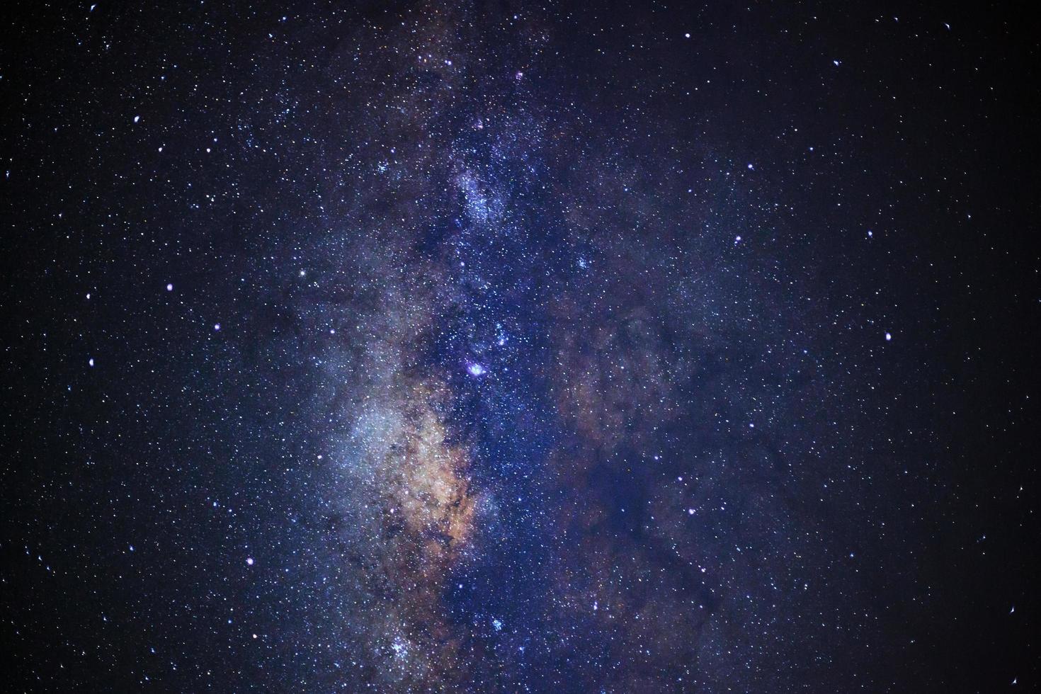Close up of milky way galaxy with stars and space dust in the universe photo