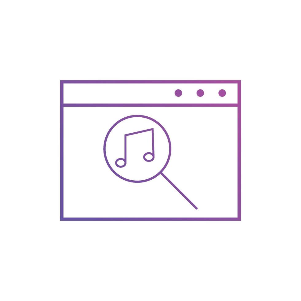 search music icons vector