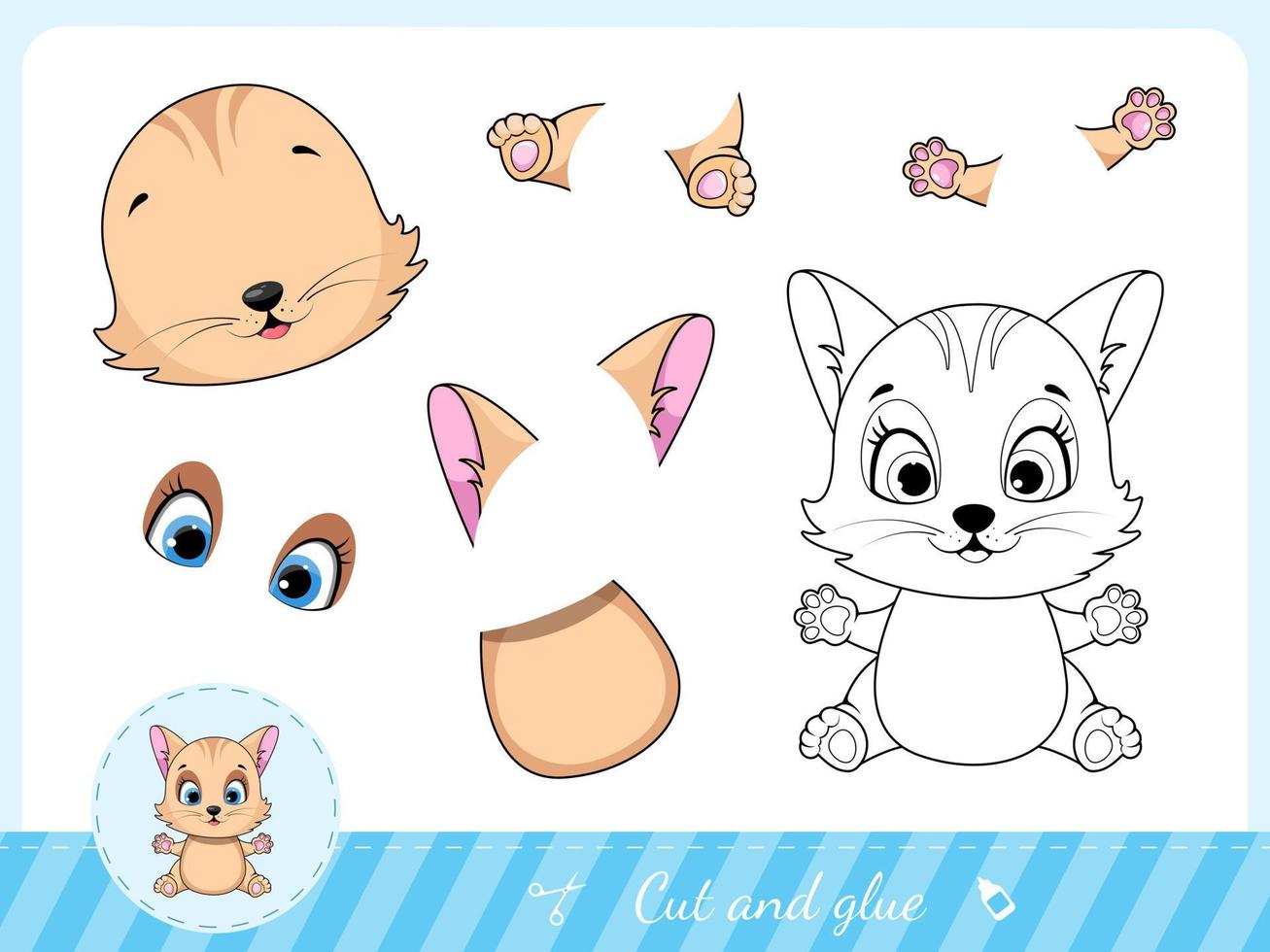 gatito de dibujos animados divertidos de cortar y pegar 11056045 Vector en Vecteezy gatito de dibujos animados divertidos de cortar y pegar 11056045 Vector en Vecteezy