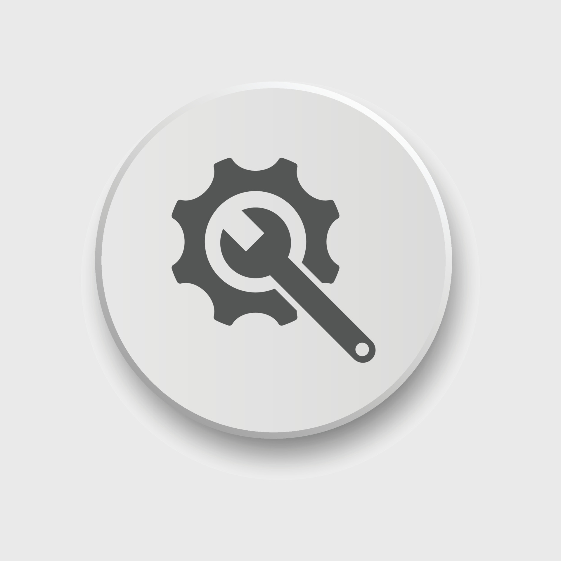 Gear and Wrench icon set Vector illustration. Service Tools icon pack