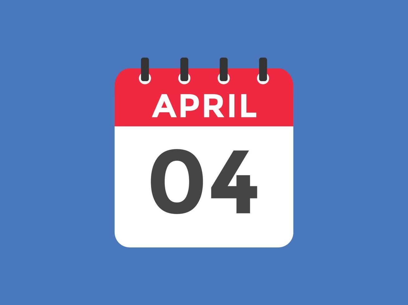 april 4 calendar reminder 4th april daily calendar icon template april 4 calendar reminder 4th april daily calendar icon template