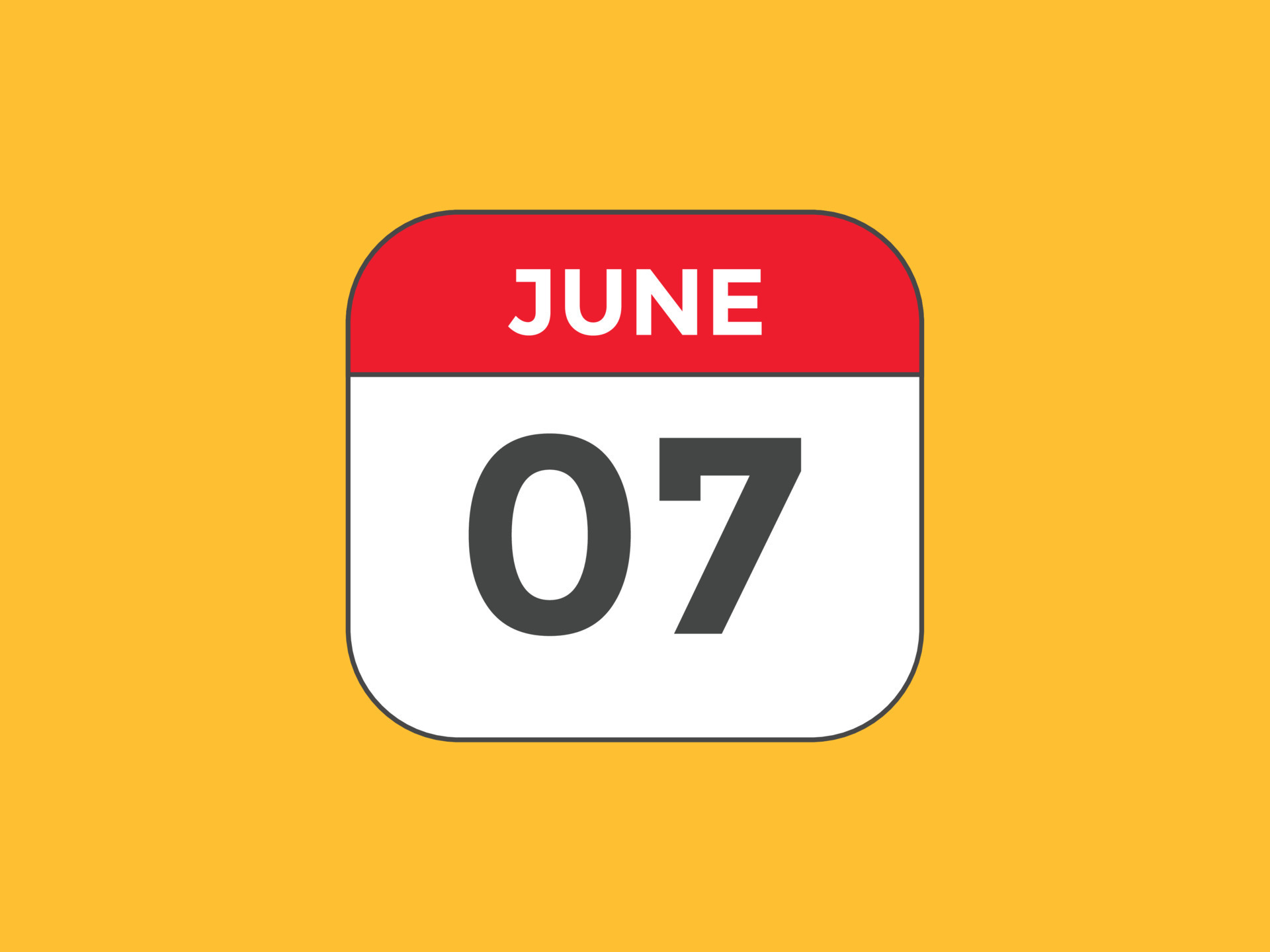 june 7 calendar reminder 7th june daily calendar icon template june 7 calendar reminder 7th june daily calendar icon template